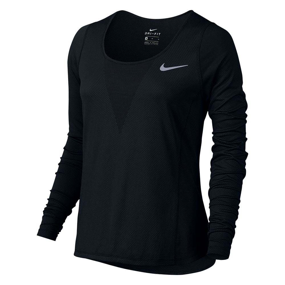 Camiseta Manga Longa Running Nike Znl Cl Replay Dry Ls Feminina