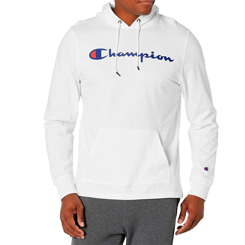 champion men's powerblend all over logo moletom com capuz