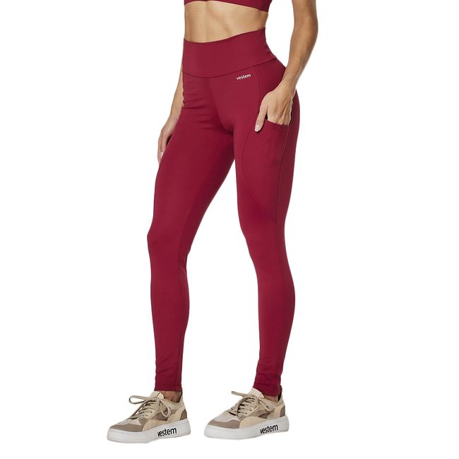 CALÇA LEGGING VESTEM FOCUS C/BOLSO FEMININA - VERMELHO P