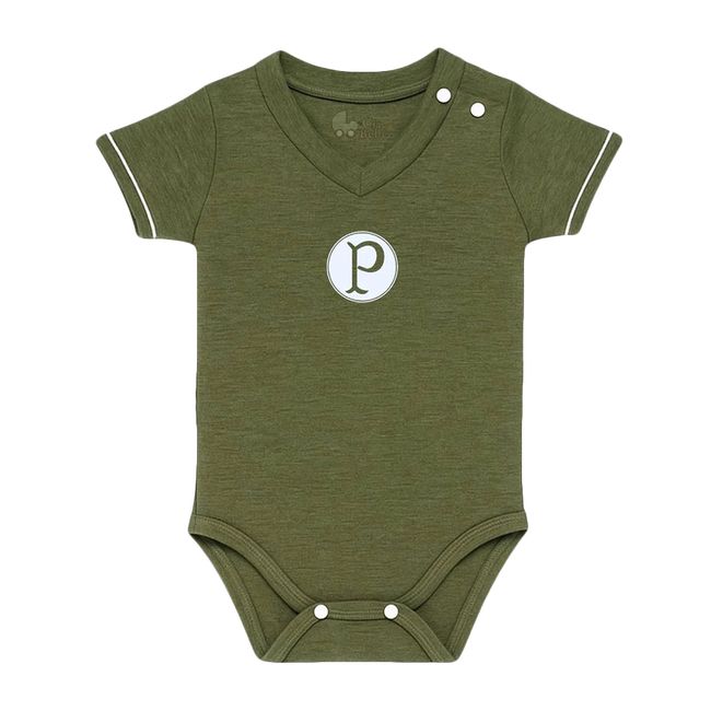 BODY REVEDOR PALMEIRAS MELANGE VINTAGE INFANTIL - VERDE P