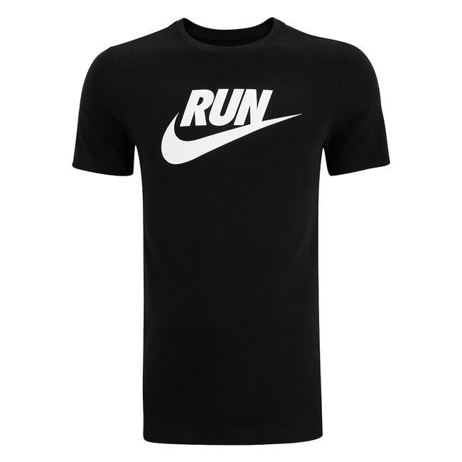 CAMISETA NIKE RUN SWOOSH MASCULINA - PRETO M