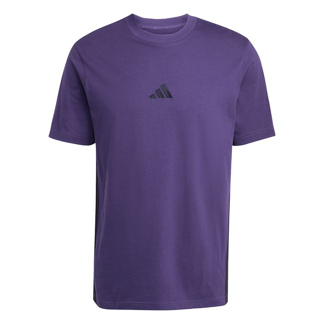 CAMISETA ADIDAS ESSENTIALS 3 LISTRAS MASCULINA - ROXO P