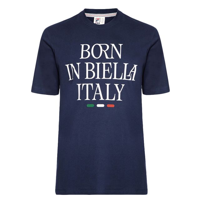 CAMISETA FILA COMFORT BORN IN BIELLA LETTER MASCULINA - MARINHO P