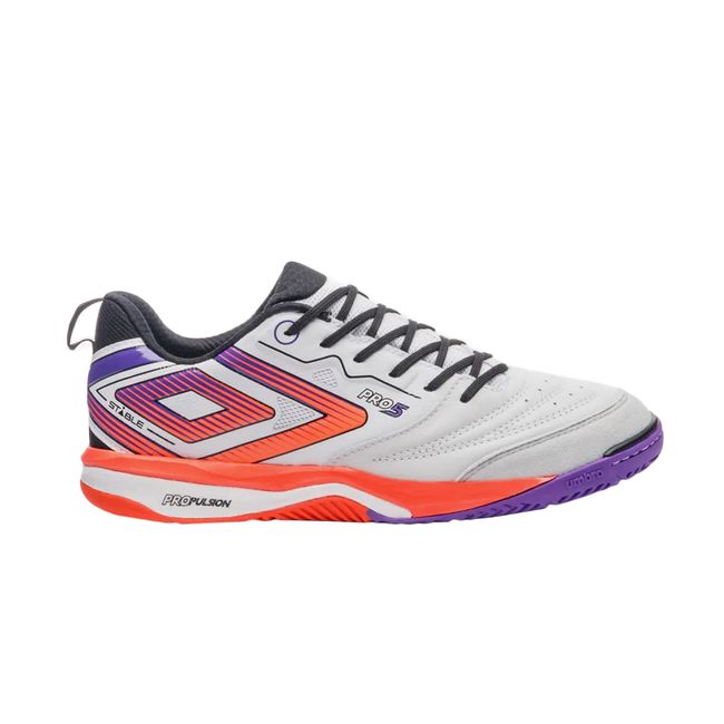 TÊNIS FUTSAL UMBRO PRO 5  STABLE UNISSEX - BCO/LAR  39