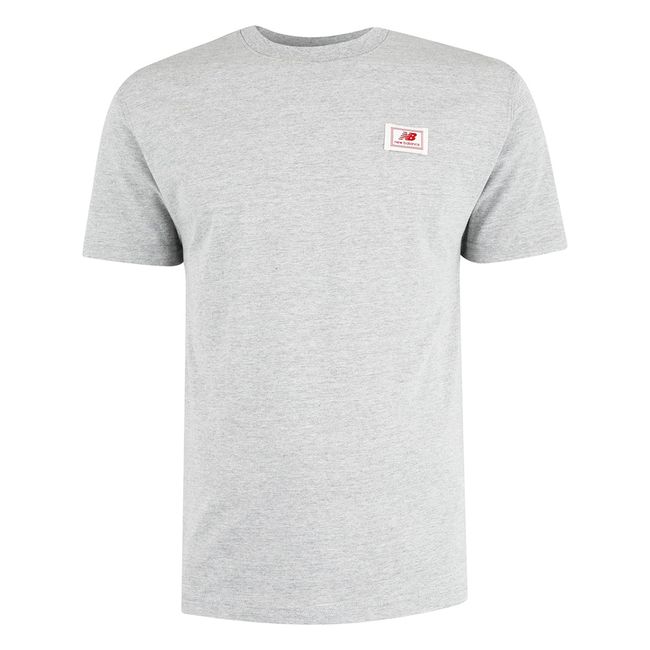 CAMISETA NEW BALANCE WOVEN LABEL MASCULINA - CINZA P