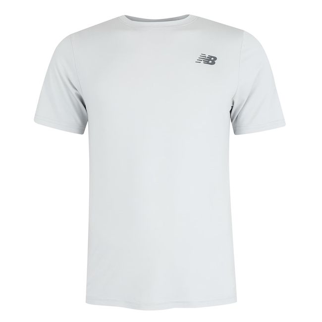 CAMISETA NEW BALANCE ACTIVE LOGO MASCULINA - CINZA CLARO P