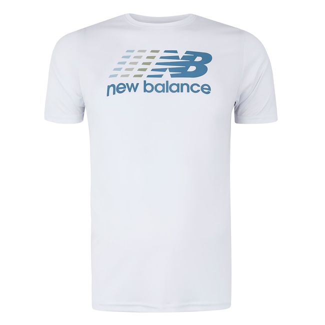 CAMISETA NEW BALANCE MULTI COLOR PERFORMANCE MASCULINA - BRANCO GG