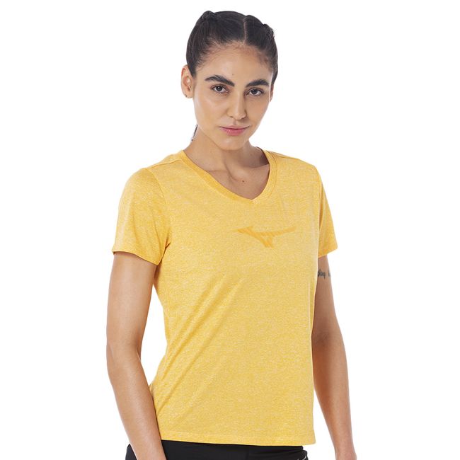 CAMISETA MIZUNO SPARK BIG LOGO 2 FEMININA - AMARELO P