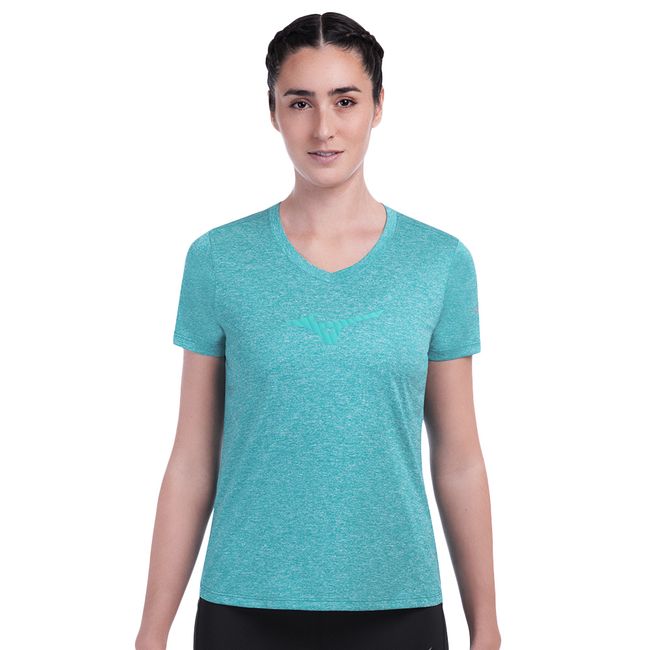 CAMISETA MIZUNO SPARK BIG LOGO 2 FEMININA - AZUL GG