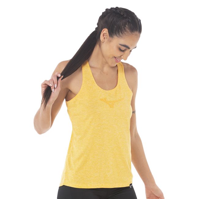 REGATA MIZUNO SPARK BIG LOGO 2 FEMININA - AMARELO M