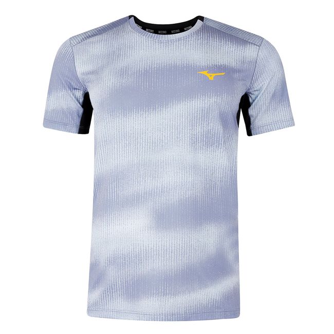 CAMISETA MIZUNO RUN EASY 5 MASCULINA - CZA/PTO P