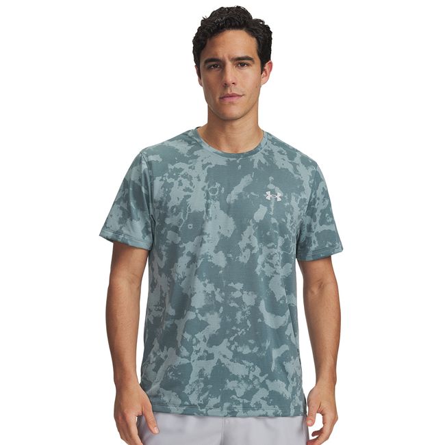 CAMISETA UNDER ARMOUR LAUNCH PRINTED MASCULINA - VERDE P