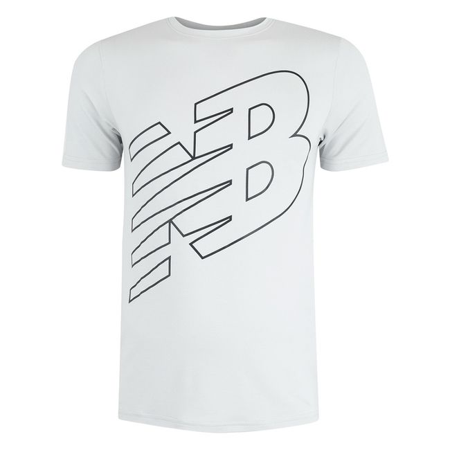 CAMISETA NEW BALANCE LOGO PERFORMANCE MASCULINA - CINZA CLARO  M