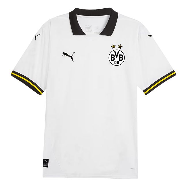 CAMISA PUMA BORUSSIA DORTMUND III 2025 MASCULINA - BCO/PTO M