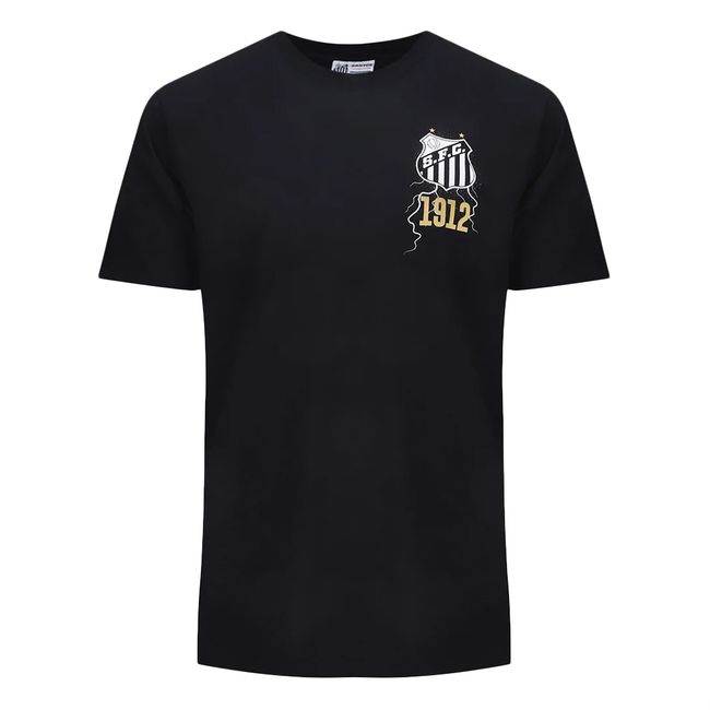 CAMISETA SURF CENTER SANTOS CLASSIC MASCULINA - PRETO M