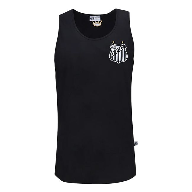 REGATA SURF CENTER SANTOS ESCUDO MASCULINA - PRETO M