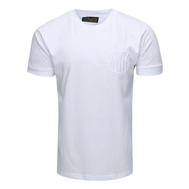 CAMISETA ATHLETA SANTOS MONOCROMÁTICA MASCULINA - BRANCO P