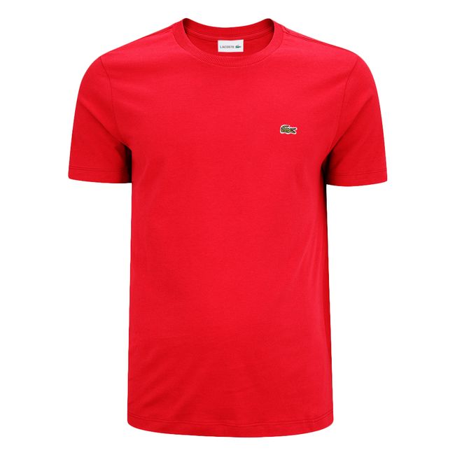CAMISETA LACOSTE PIMA MASCULINA - VERMELHO G