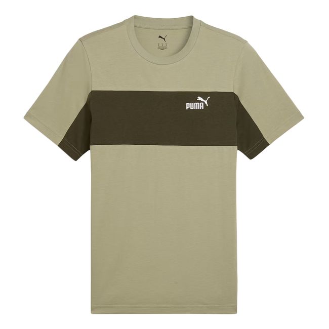 CAMISETA PUMA ESS BLOCK MASCULINA - VERDE OLIVA P