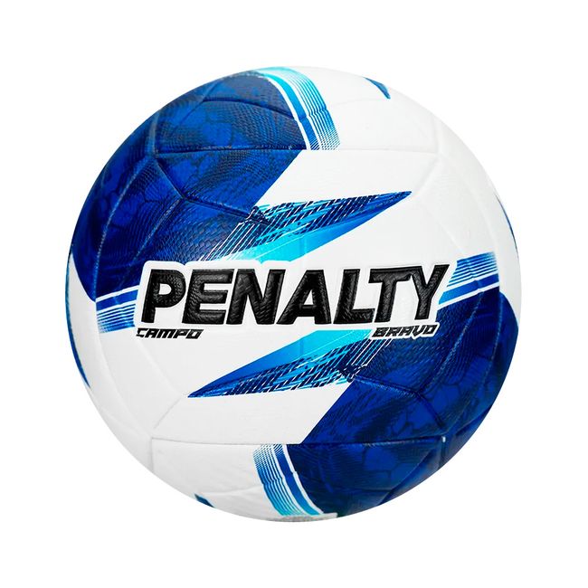 BOLA FUTEBOL DE CAMPO PENALTY BRAVO XXVI - BCO/AZUL UN