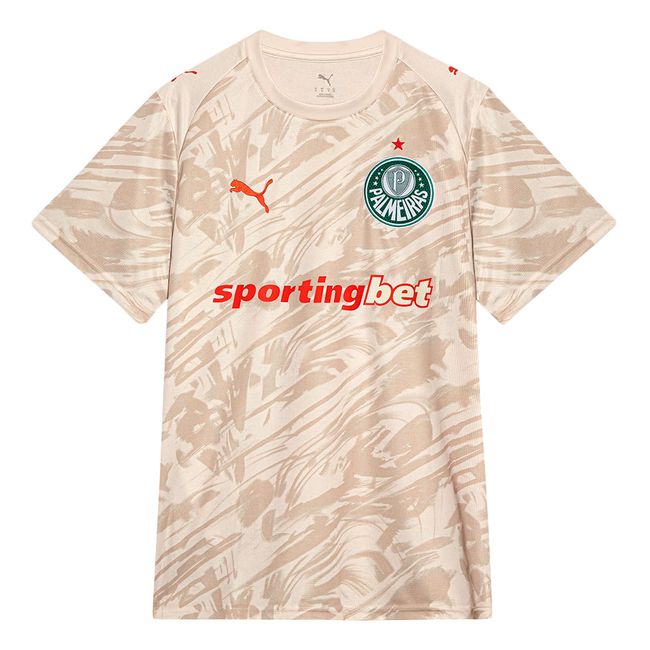 CAMISA DE GOLEIRO PUMA PALMEIRAS II 2026 MASCULINA - TORCEDOR - BEGE  GG