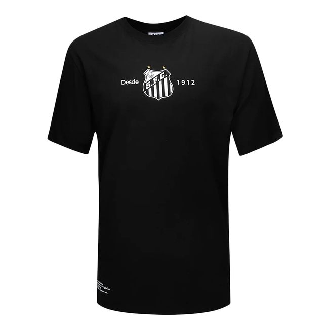 CAMISETA SURF CENTER SANTOS OVERSIZED STREET MASCULINA - PRETO G