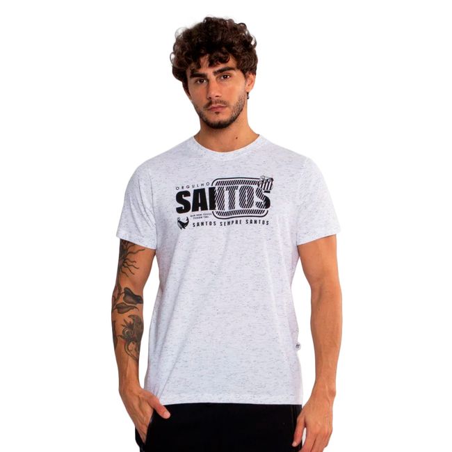 CAMISETA SURF CENTER SANTOS ORGULHO MASCULINA - BRANCO P