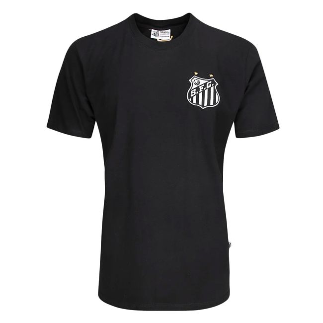 CAMISETA SURF CENTER SANTOS CLASSIC MASCULINA - PRETO M