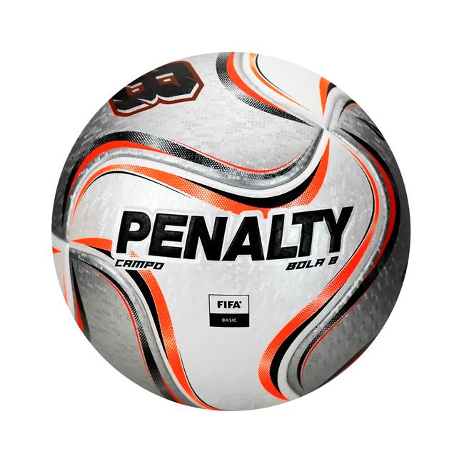 BOLA FUTEBOL DE CAMPO PENALTY 8 XXV - BCO/PTO UN