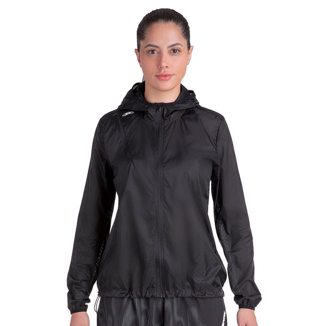 JAQUETA CORTA-VENTO OLYMPIKUS CORRE FEMININA - PRETO P