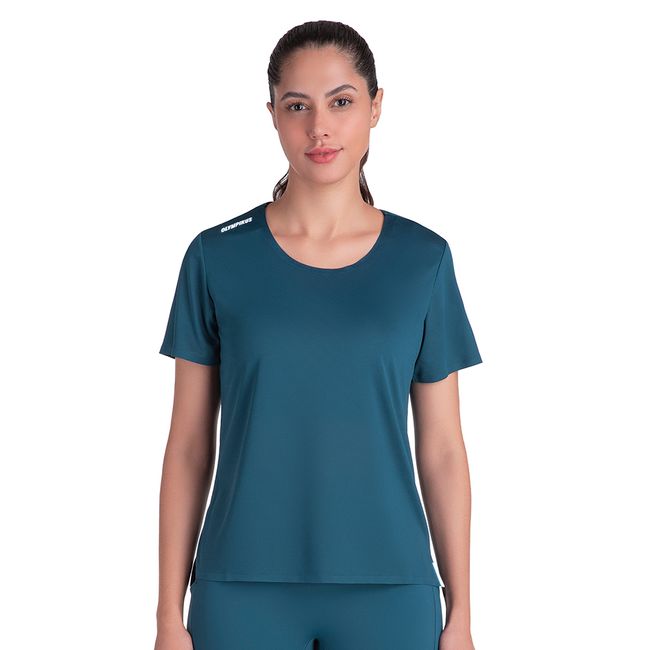 CAMISETA OLYMPIKUS CORRE FEMININA - AZUL PETROLEO P