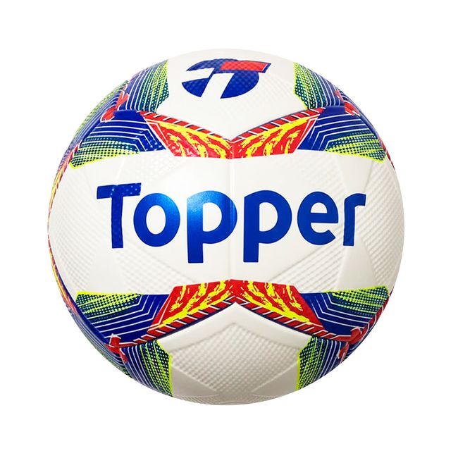 BOLA FUTEBOL SOCIETY TOPPER SLICK 24 - BCO/AZUL UN