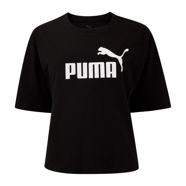 CAMISETA CROPPED PUMA ESS NO1 LOGO RELAXED FEMININA - PRETO P