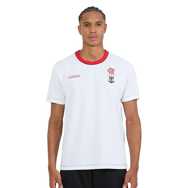 CAMISETA BRAZILINE FLAMENGO CHOCAR MASCULINA - BRANCO P
