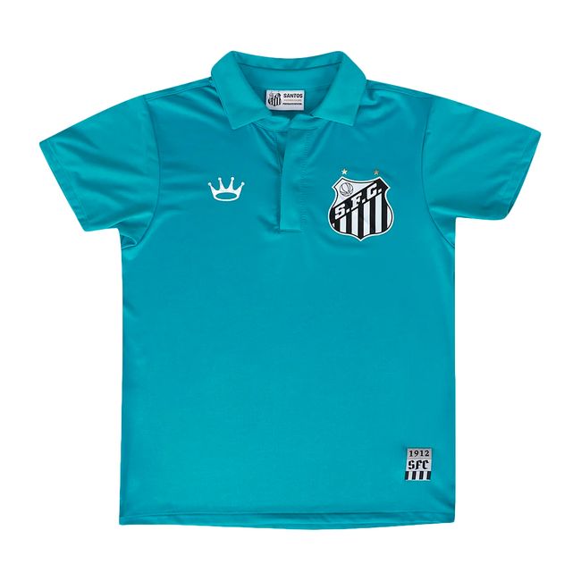 CAMISA POLO SURF CENTER SANTOS PRÍNCIPE JUVENIL - AZUL TURQUESA 12