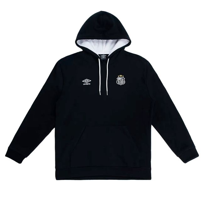 BLUSA DE MOLETOM UMBRO SANTOS VIAGEM 2026 MASCULINA - PTO/BCO M