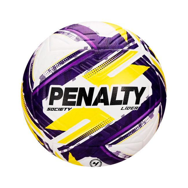 BOLA FUTEBOL SOCIETY PENALTY LÍDER N4 XXVI - BCO/ROXO UN
