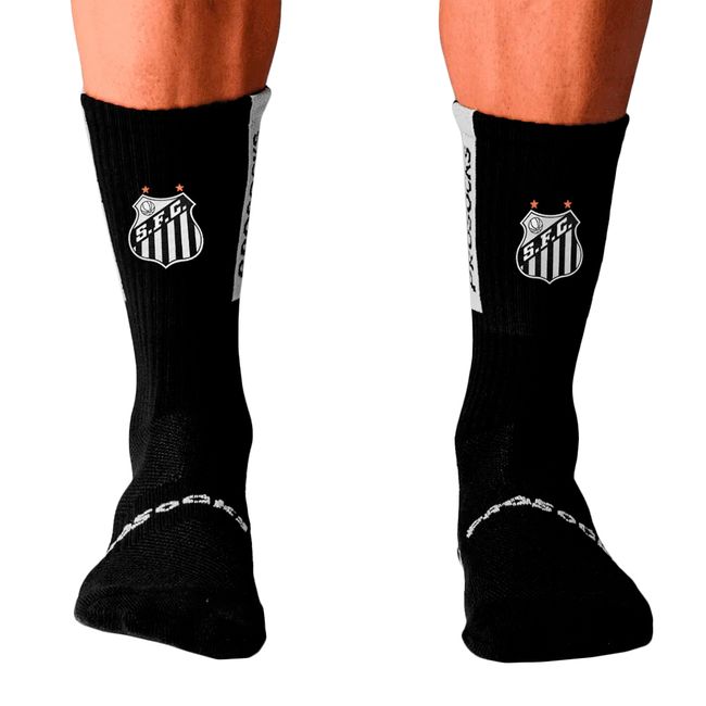 MEIA PROSOCKS SANTOS ULTRAGRIP - 38 AO 44 - PRETO UN