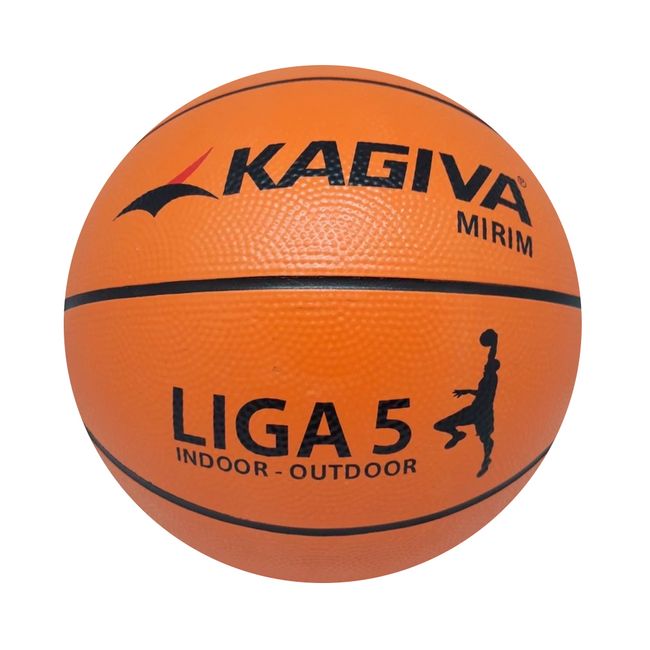 BOLA DE BASQUETE KAGIVA MIRIM BORRACHA 5 - LARANJA UN