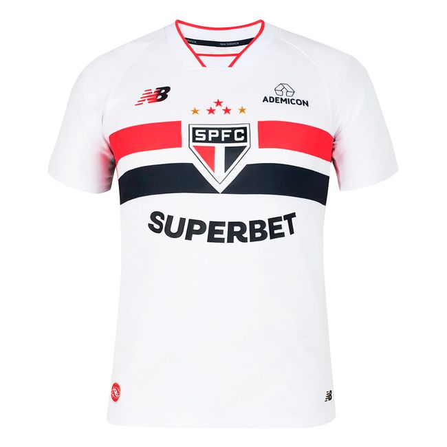 CAMISA NEW BALANCE SÃO PAULO F.C I 2026 MASCULINA – JOGADOR - BCO/VERM P