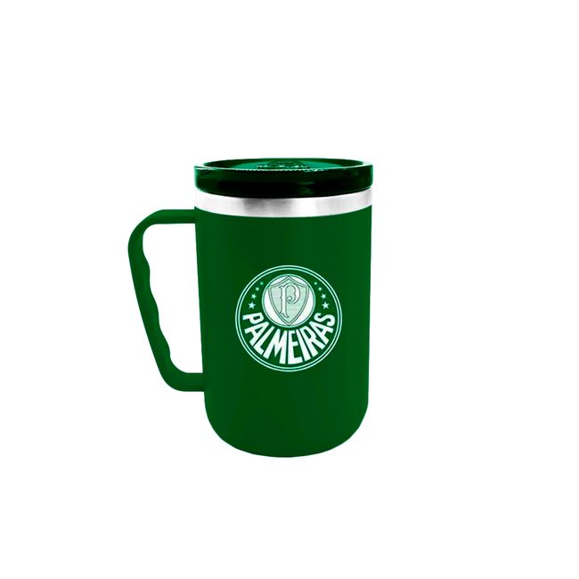 CANECA TÉRMICA BRASFOOT PALMEIRAS INFINITY - 450 ML - VERDE UN