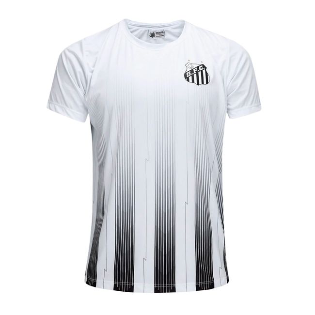 CAMISETA SURF CENTER SANTOS ESPORTIVA FEMININA - BCO/PTO M