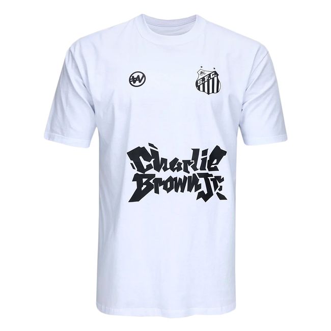 CAMISETA WANTED SANTOS JOGA BOLA MASCULINA - BRANCO P
