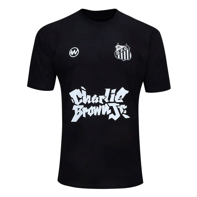 CAMISETA WANTED SANTOS JOGA BOLA MASCULINA - PRETO P