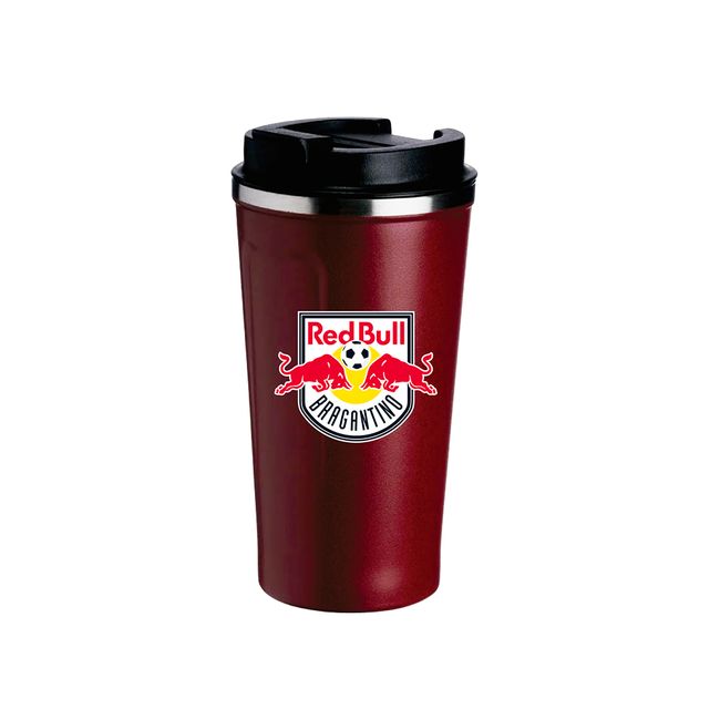 COPO TÉRMICO WOOD RED BULL BRAGANTINO CAFÉ - 500 ML - VERMELHO UN