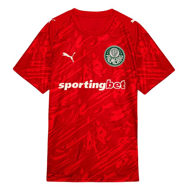 CAMISA DE GOLEIRO PUMA PALMEIRAS I 2026 MASCULINA - TORCEDOR - VERMELHO P
