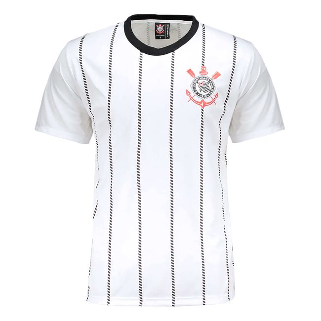 CAMISETA BRAZILINE CORINTHIANS POVO MASCULINA - BRANCO P