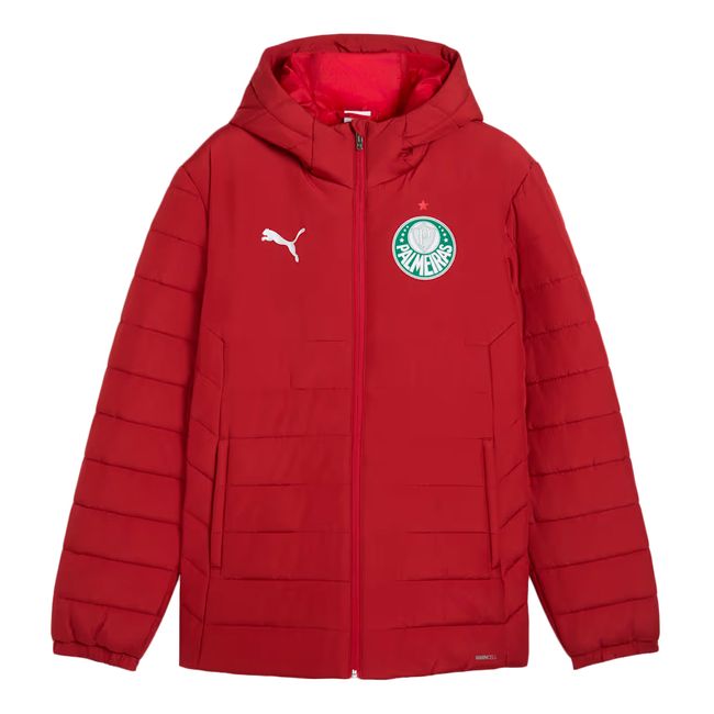 JAQUETA PUMA PALMEIRAS TRAINING PADDED 26 MASCULINA - VERMELHO M