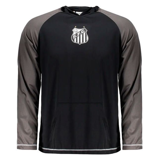 BLUSA BRAZILINE SANTOS LAÇADO MASCULINA - PRETO P