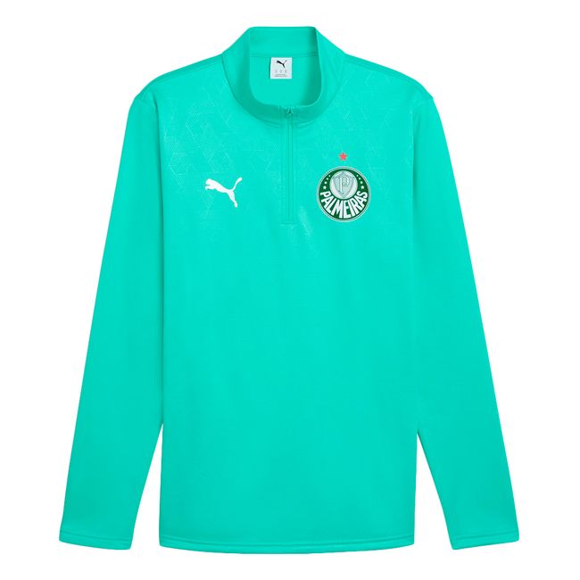 BLUSA DE TREINO PUMA PALMEIRAS WARM SE MASCULINA - VERDE AGUA G